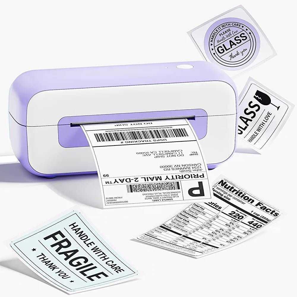 Phomemo  Purple Thermal Label Printer  Small Business  High Speed 4x6 Shipping L